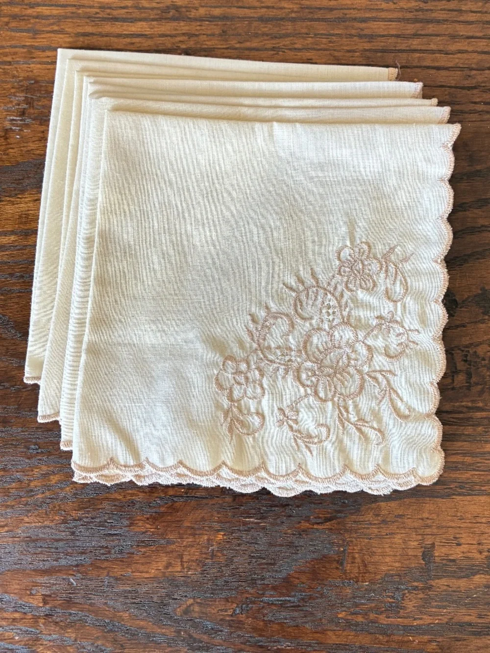Vintage New Set of 8 Embroidery/Cutwork Placemats,Napkins,Coasters,Table Runner